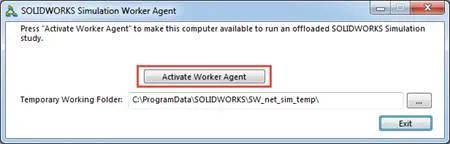 SOLIDWORKS Simulation Activate Worker Agent